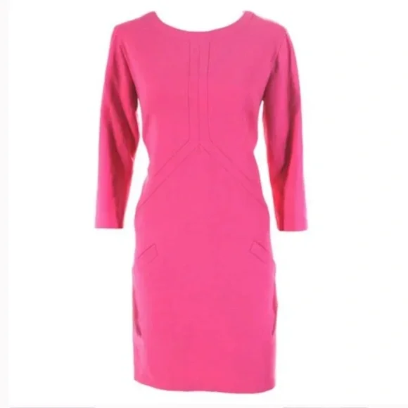 strapless open back dress Plus Size Pink Long Sleeve Pink Flip Hem Shift Dress | You + All | Shop  Online main image 1